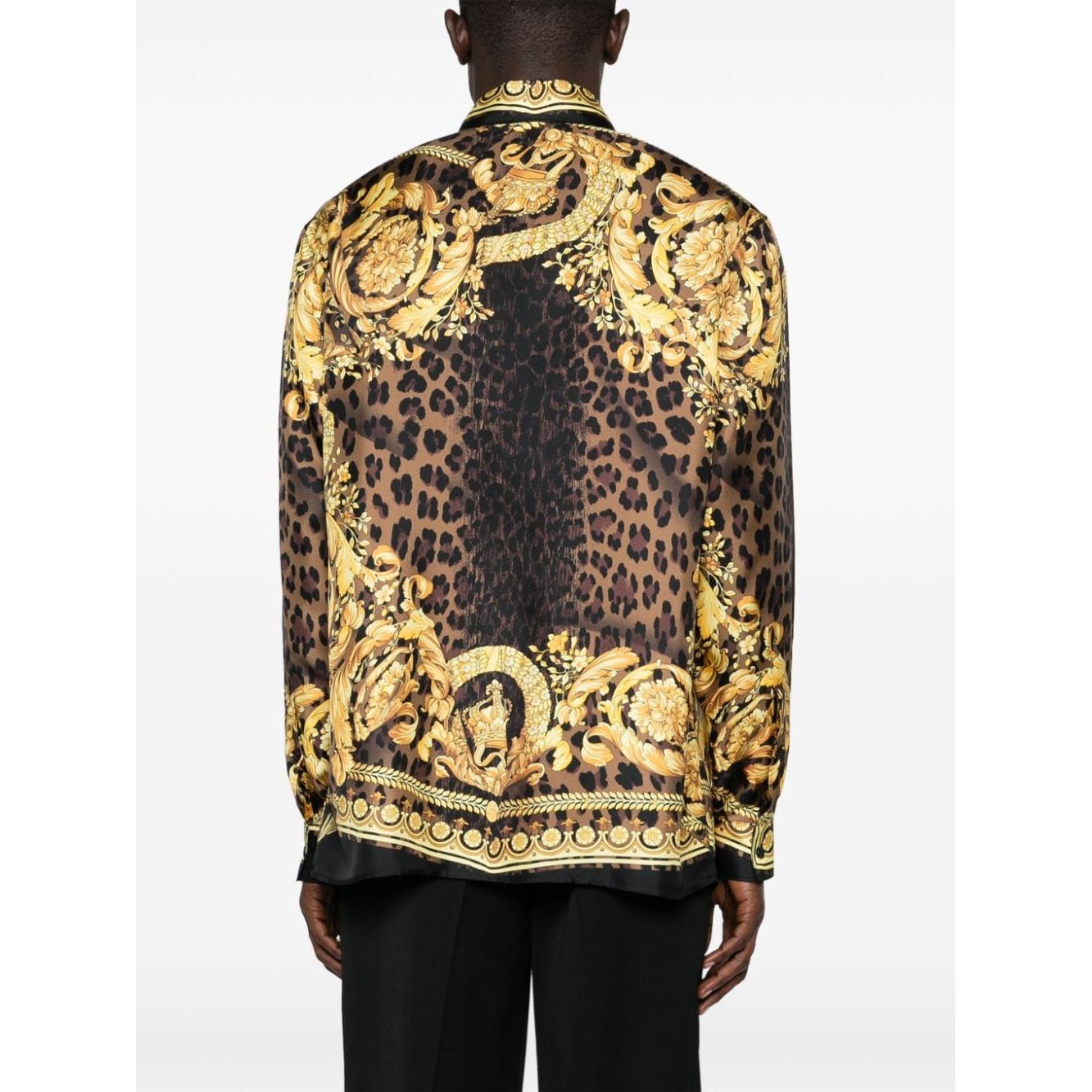 Versace Barocco-print shirt Shirts Versace Beige