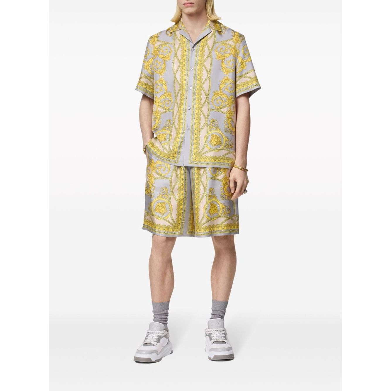 Versace Shorts Golden Short trousers Versace White Smoke