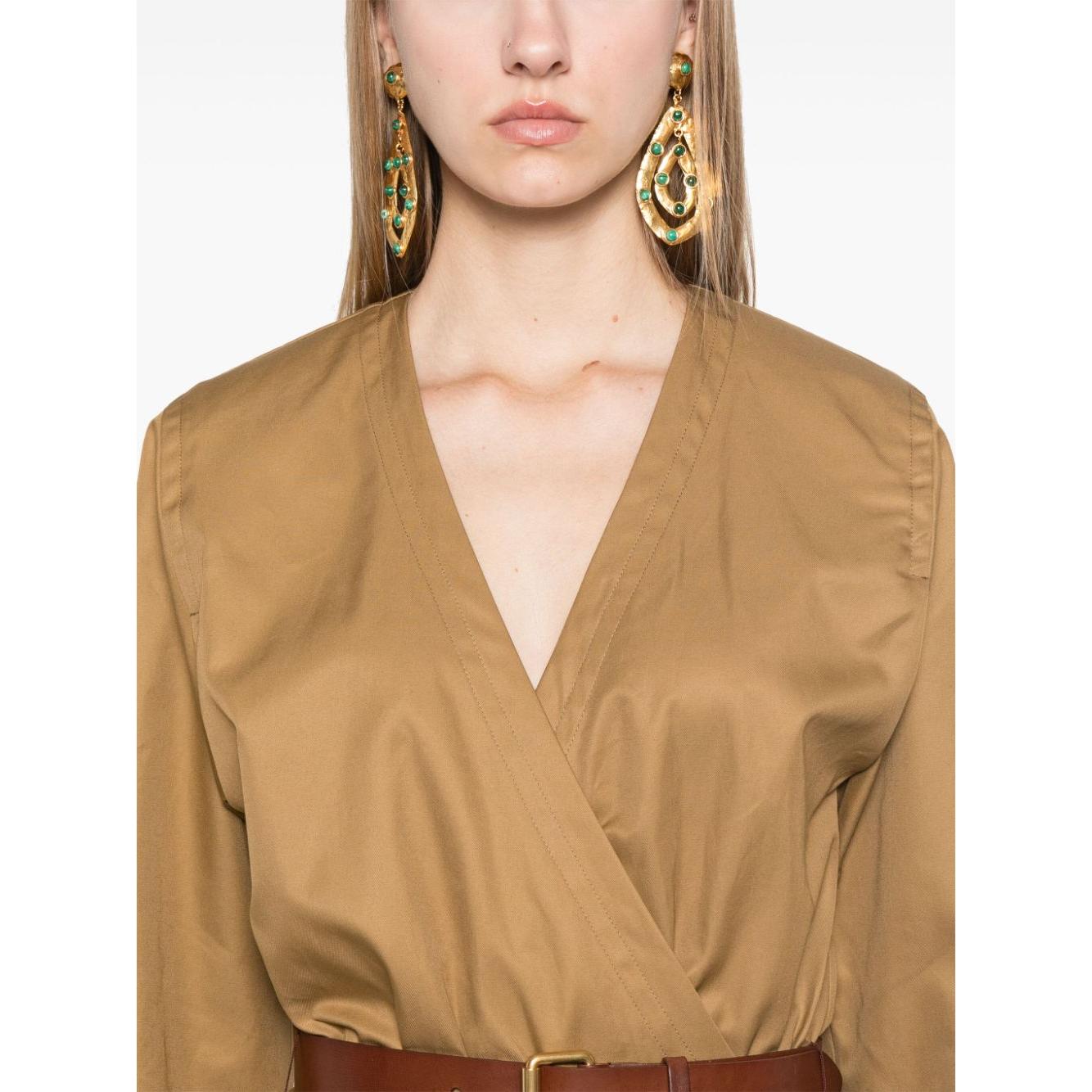 Saint Laurent Dresses Camel Dresses Saint Laurent Dark Khaki