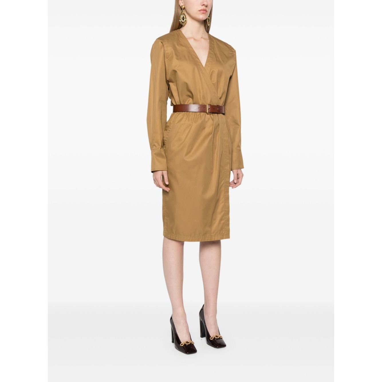 Saint Laurent Dresses Camel Dresses Saint Laurent White Smoke