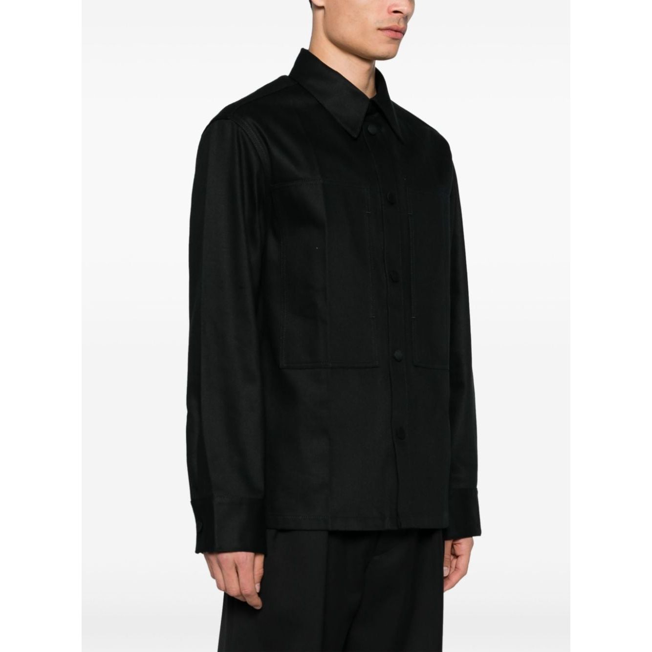 Jil Sander Shirts Black Shirts Jil Sander White Smoke
