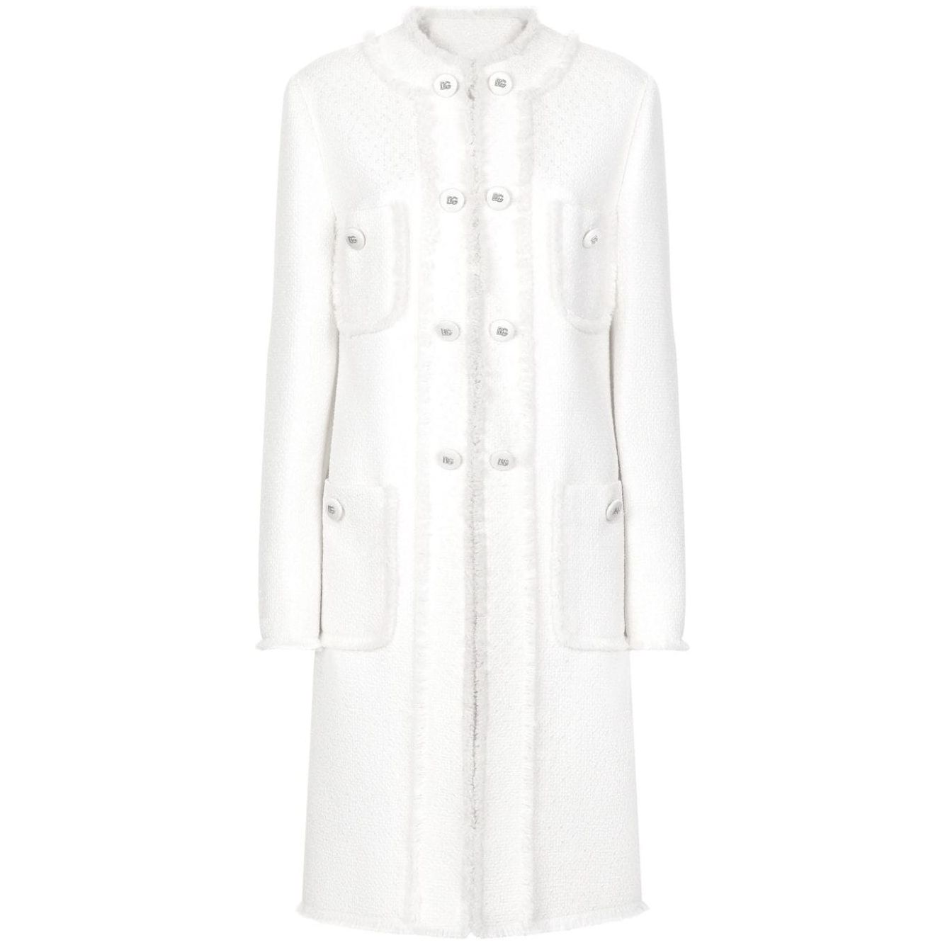 Dolce & Gabbana Coats Cream Jackets Dolce & Gabbana White Smoke