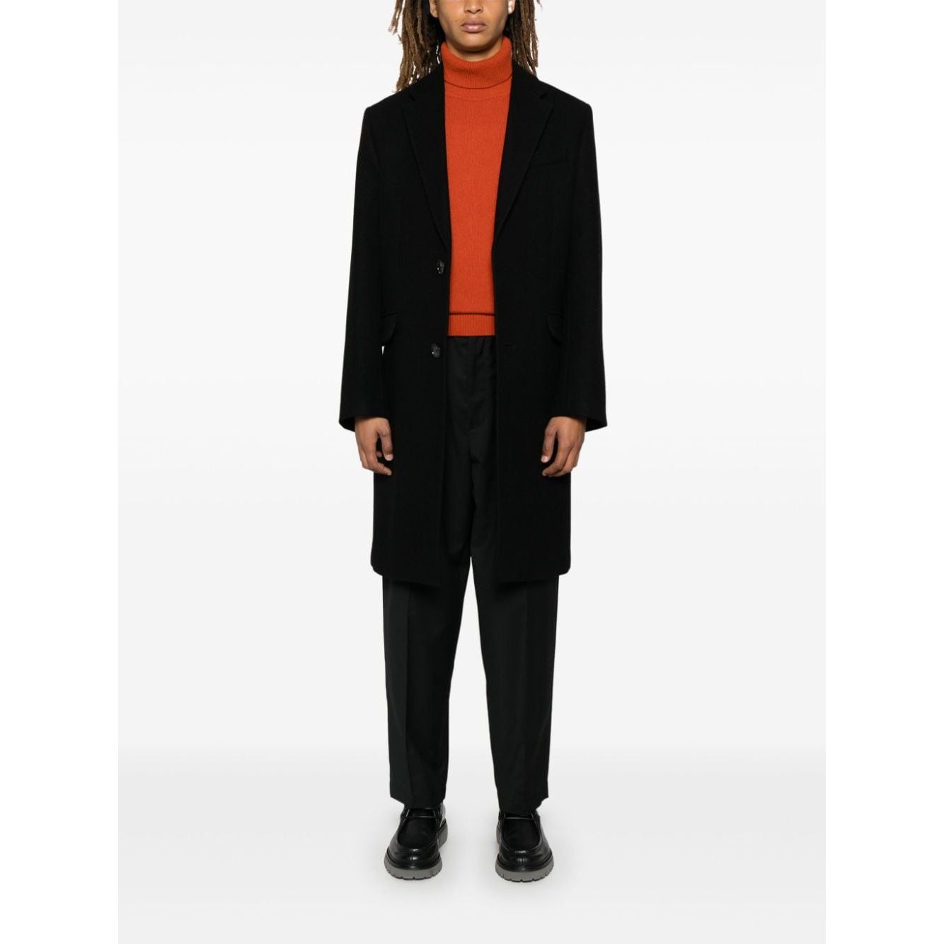 Ami Paris Virgin Wool Men Coats Black Jackets Ami Paris Black