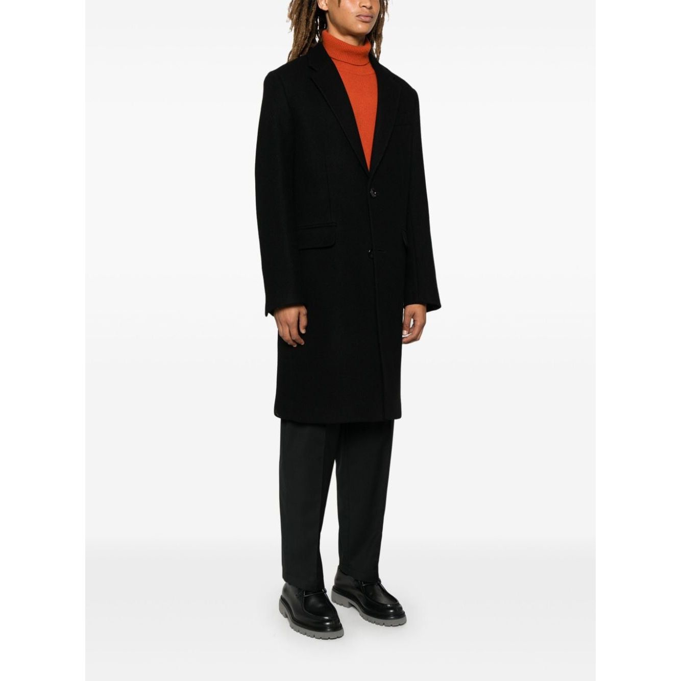 Ami Paris Virgin Wool Men Coats Black Jackets Ami Paris Black