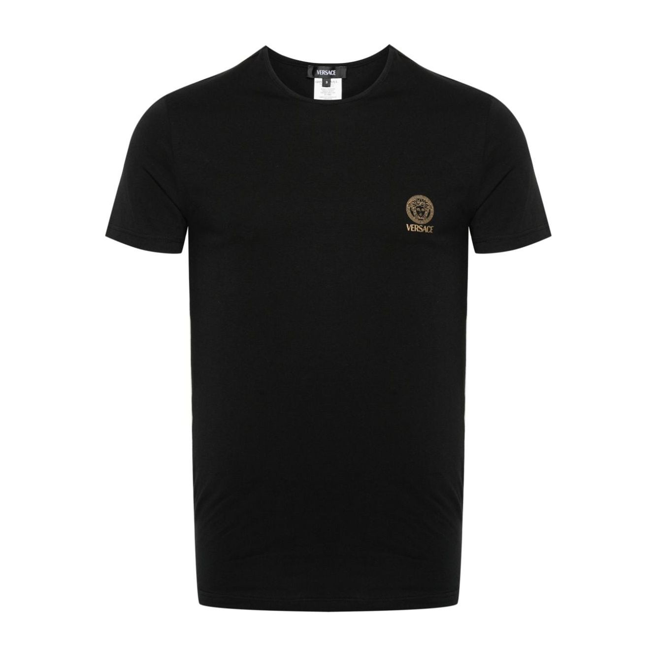 Versace Medusa-print cotton T-shirt Topwear Versace Black