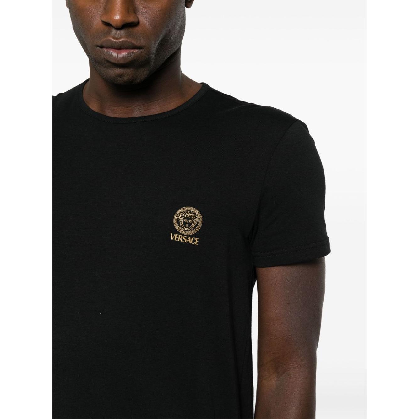 Versace Medusa T-shirt in Black Topwear Versace Black