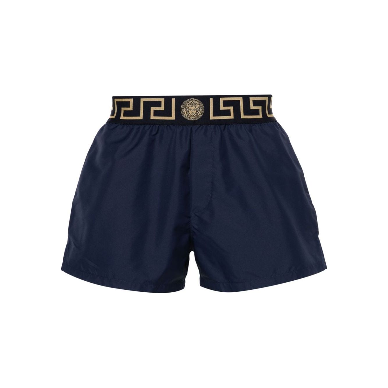 Versace Greca Border swim shorts in Blue Beachwear & underwear Versace Dark Slate Gray