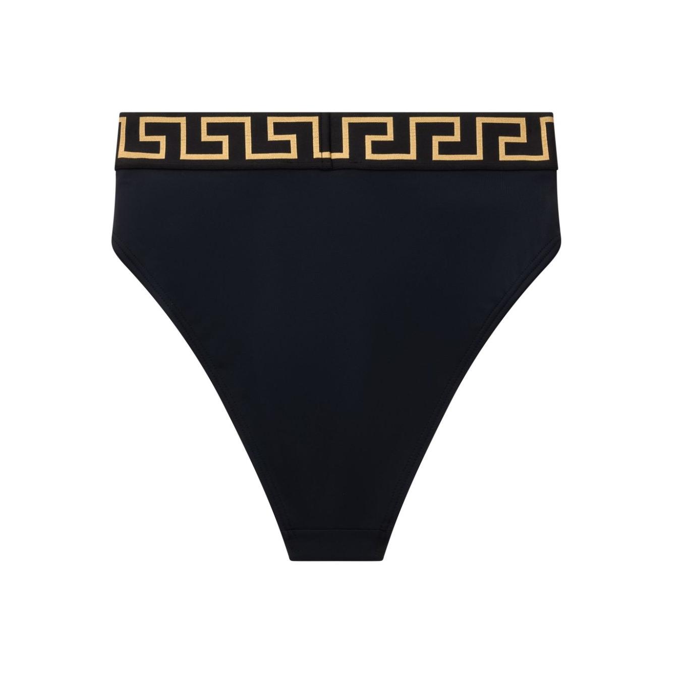 Versace Bikini bottoms with logo band Beachwear & underwear Versace Black