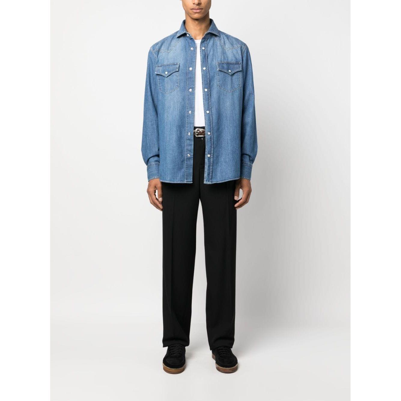 Brunello Cucinelli Denim shirt Shirts Brunello Cucinelli Lavender