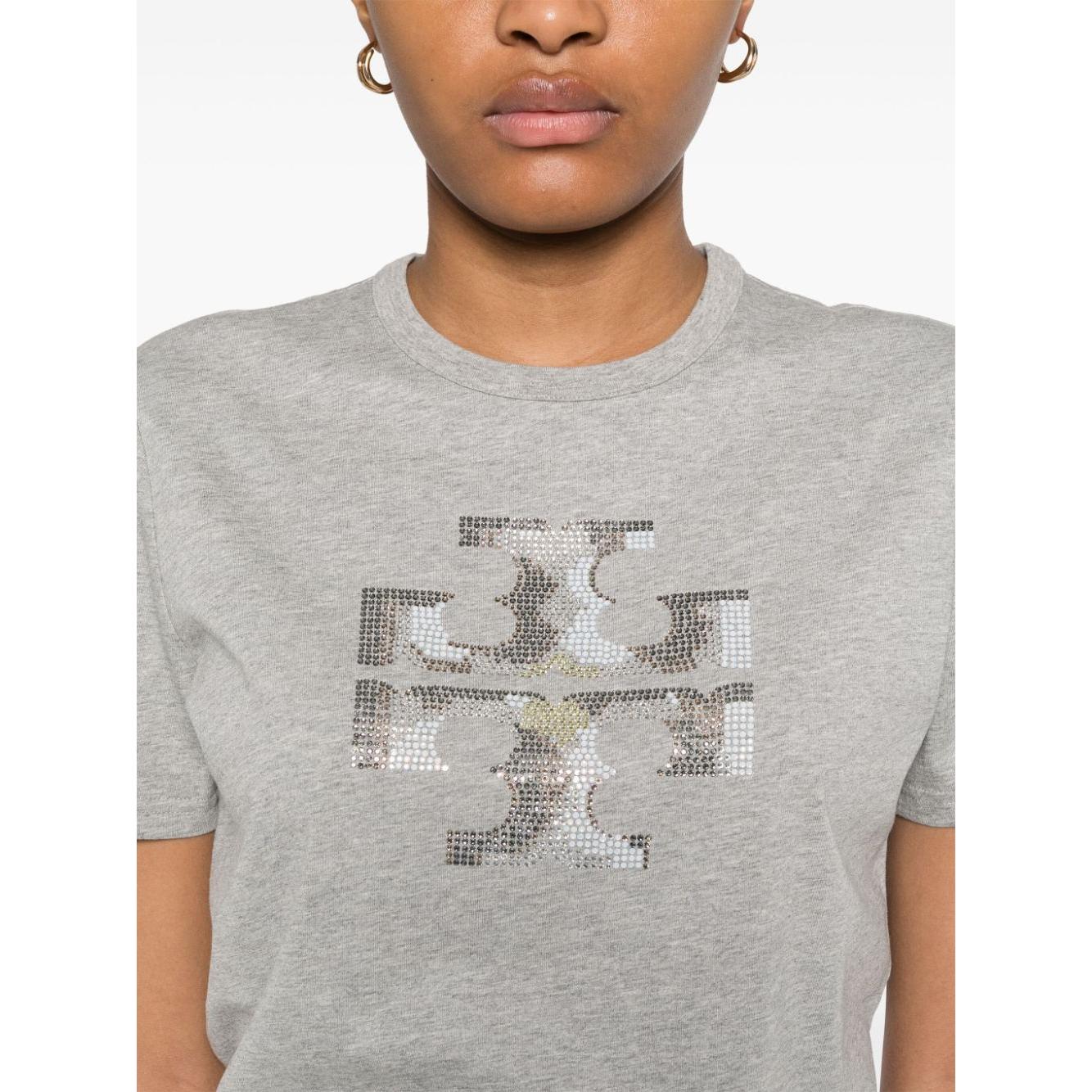 Tory Burch T-shirts and Polos Grey Topwear Tory Burch Gray