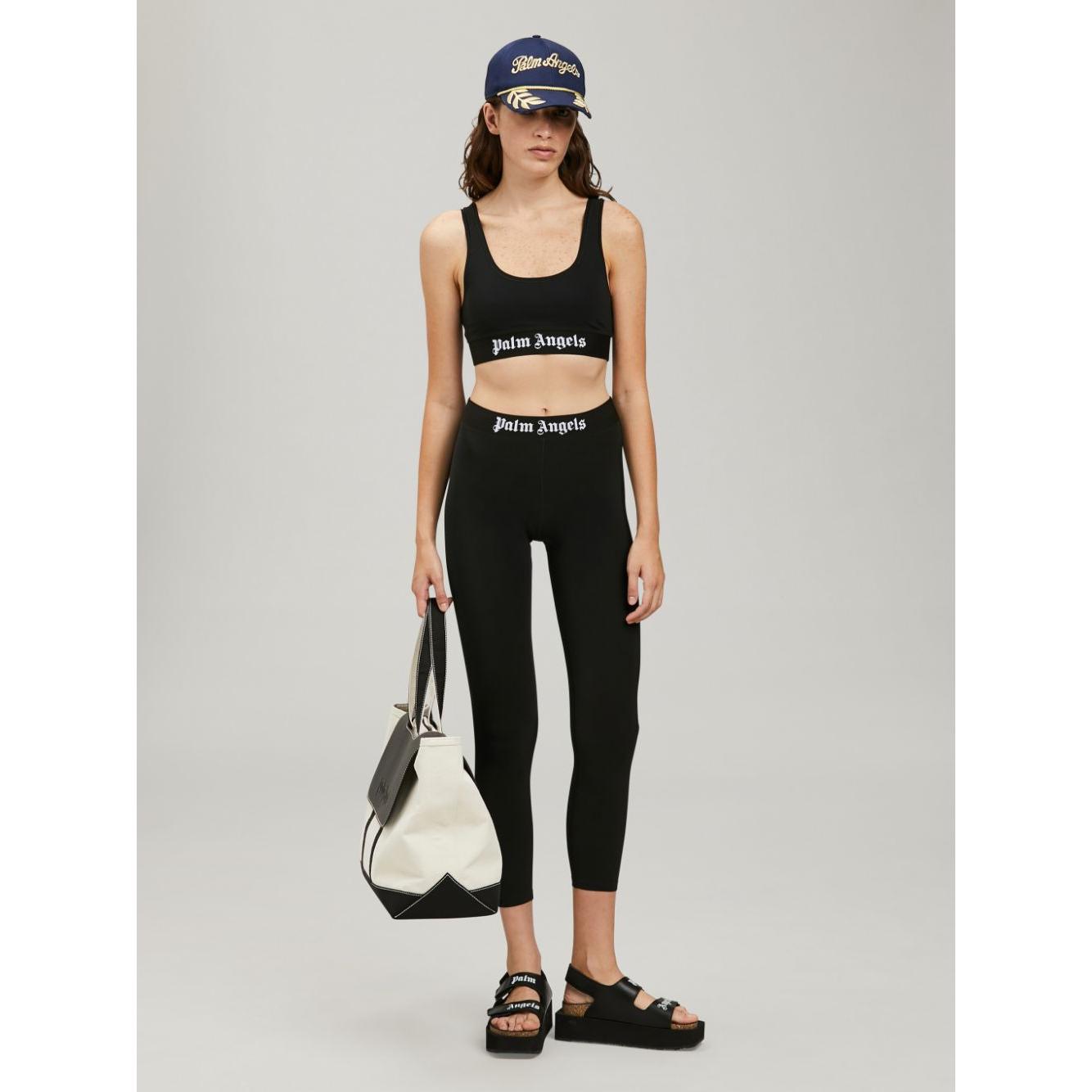 Palm Angels logo sport bra Topwear Palm Angels Light Gray