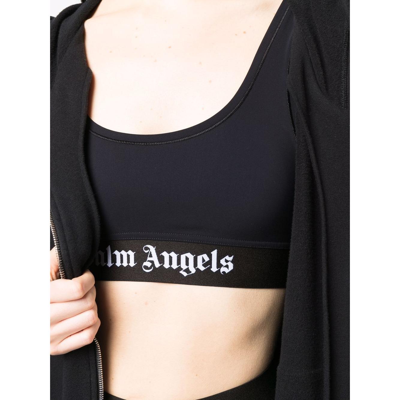 Palm Angels logo sport bra Topwear Palm Angels Dark Slate Gray