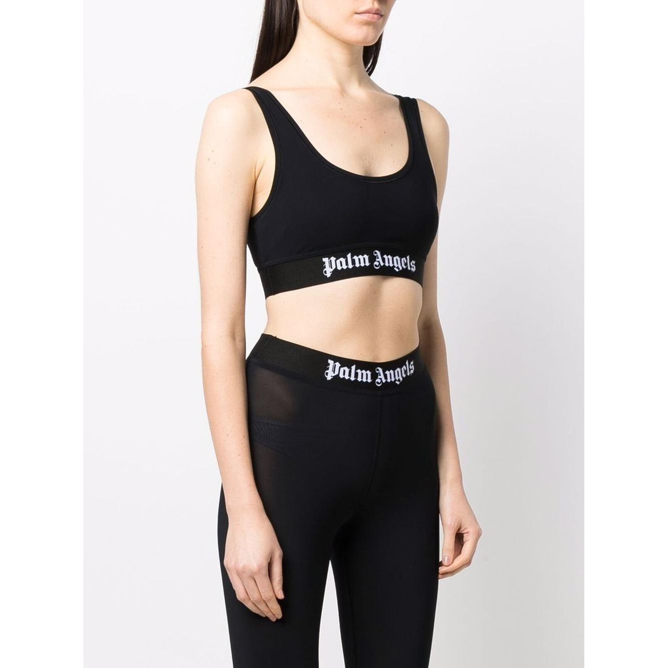 Palm Angels logo sport bra Topwear Palm Angels Black