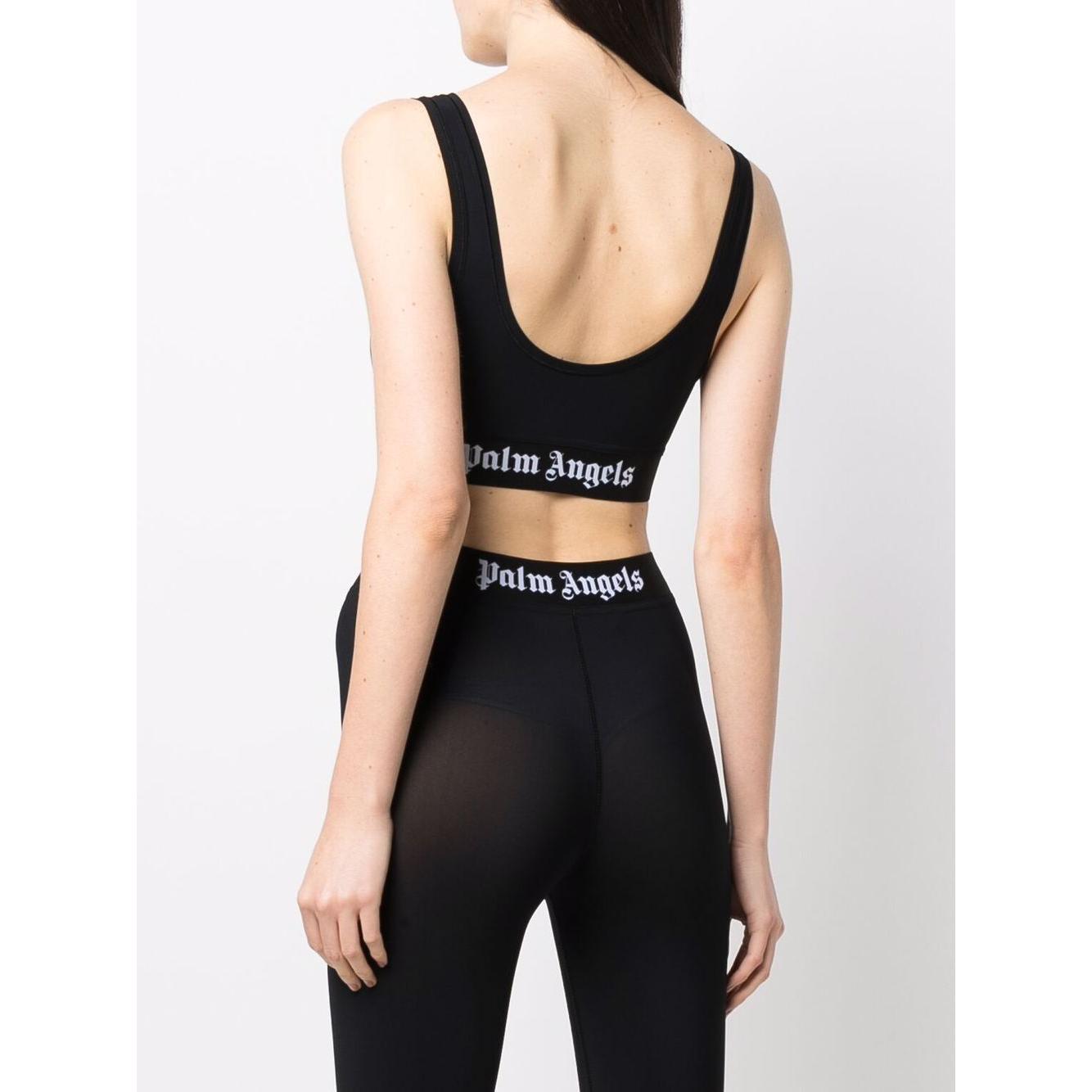 Palm Angels logo sport bra Topwear Palm Angels Black