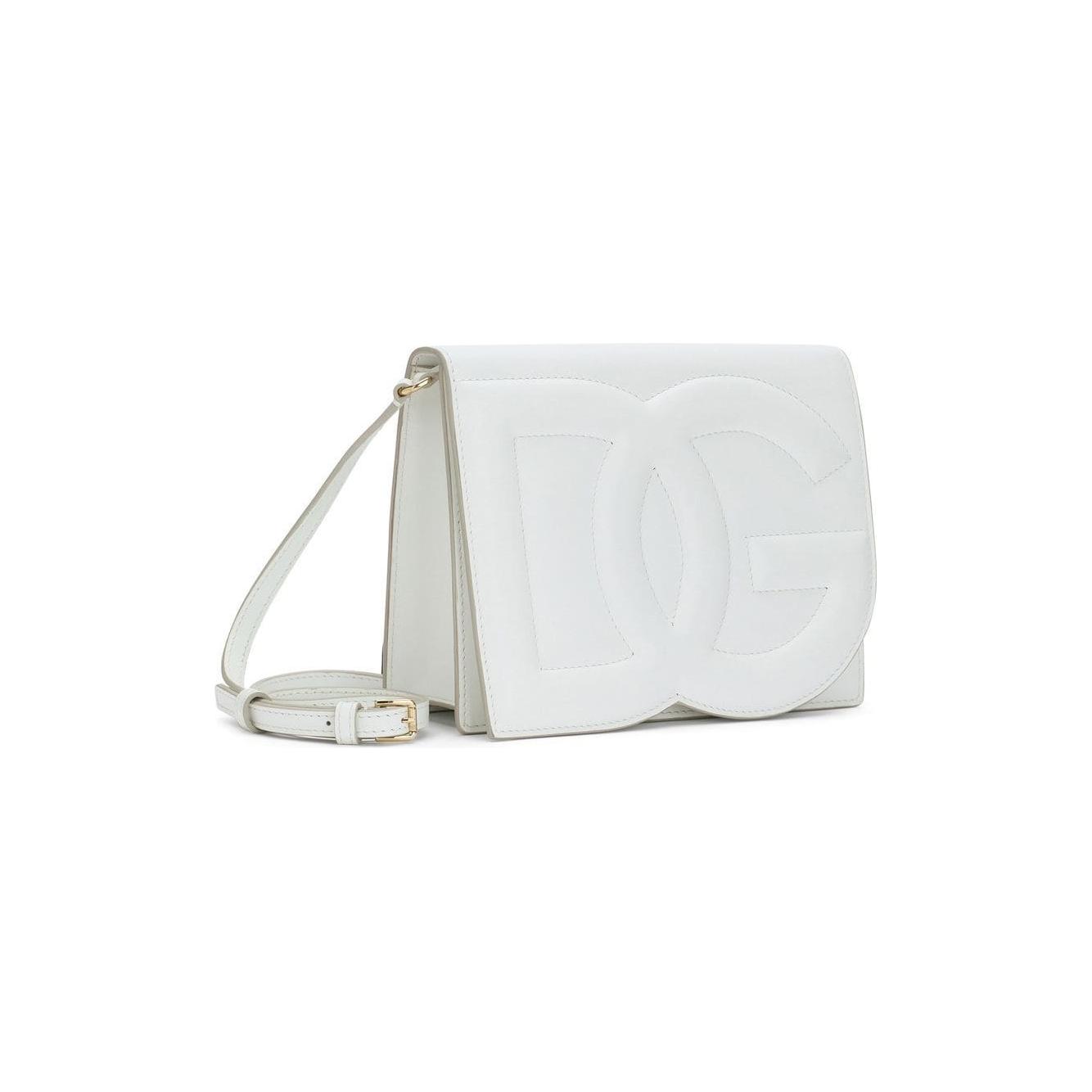 Dolce & Gabbana Calfskin DG Logo crossbody bag Shoulder Dolce & Gabbana Light Gray