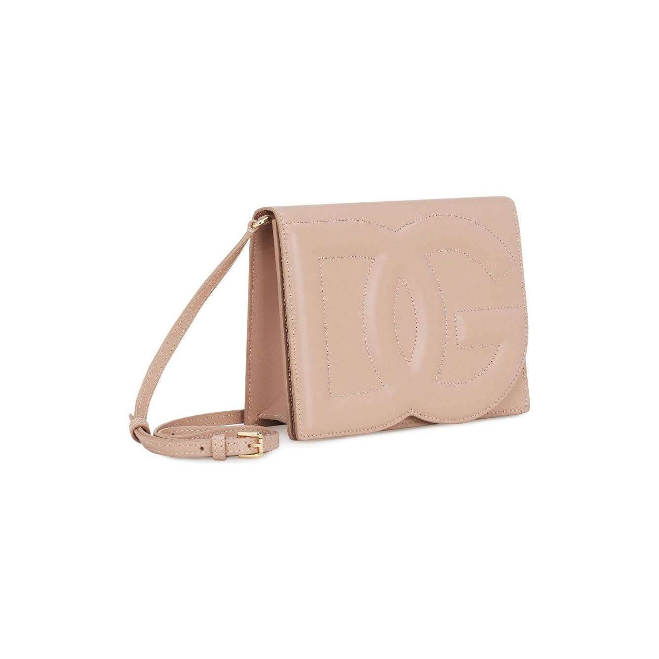 Dolce & Gabbana Calfskin DG Logo crossbody bag Shoulder Dolce & Gabbana Tan