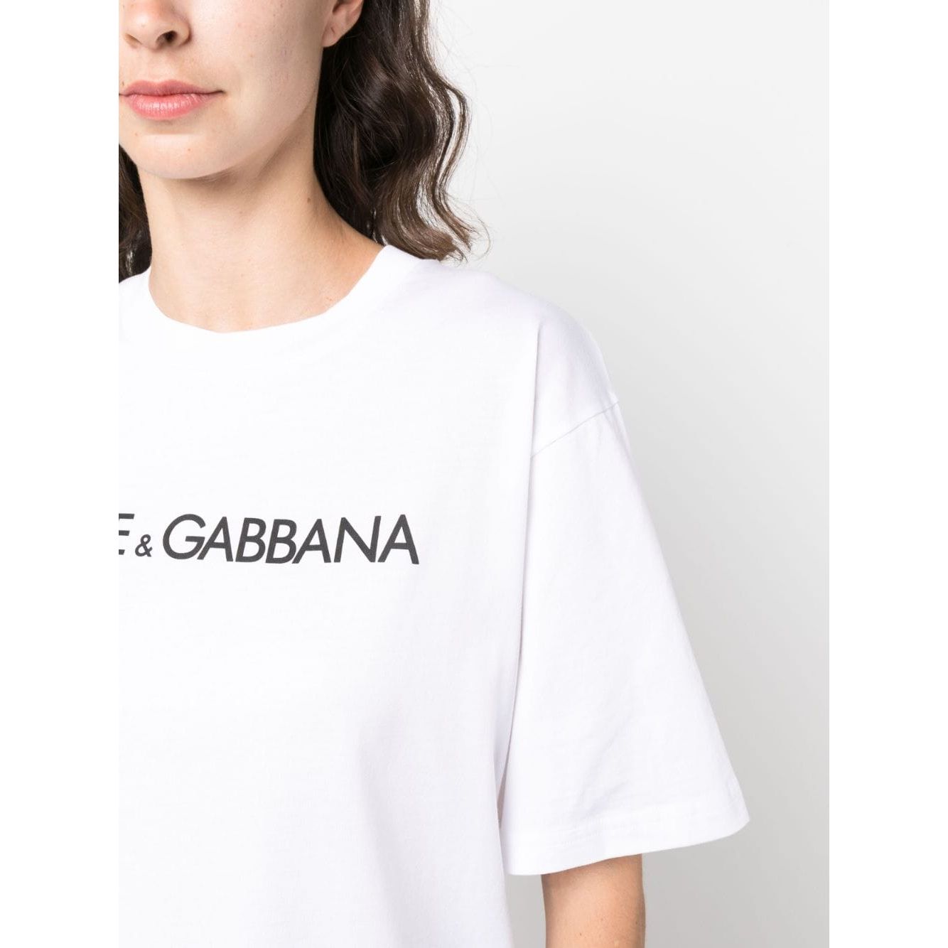 Dolce & Gabbana logo print cotton T-shirt Topwear Dolce & Gabbana Beige