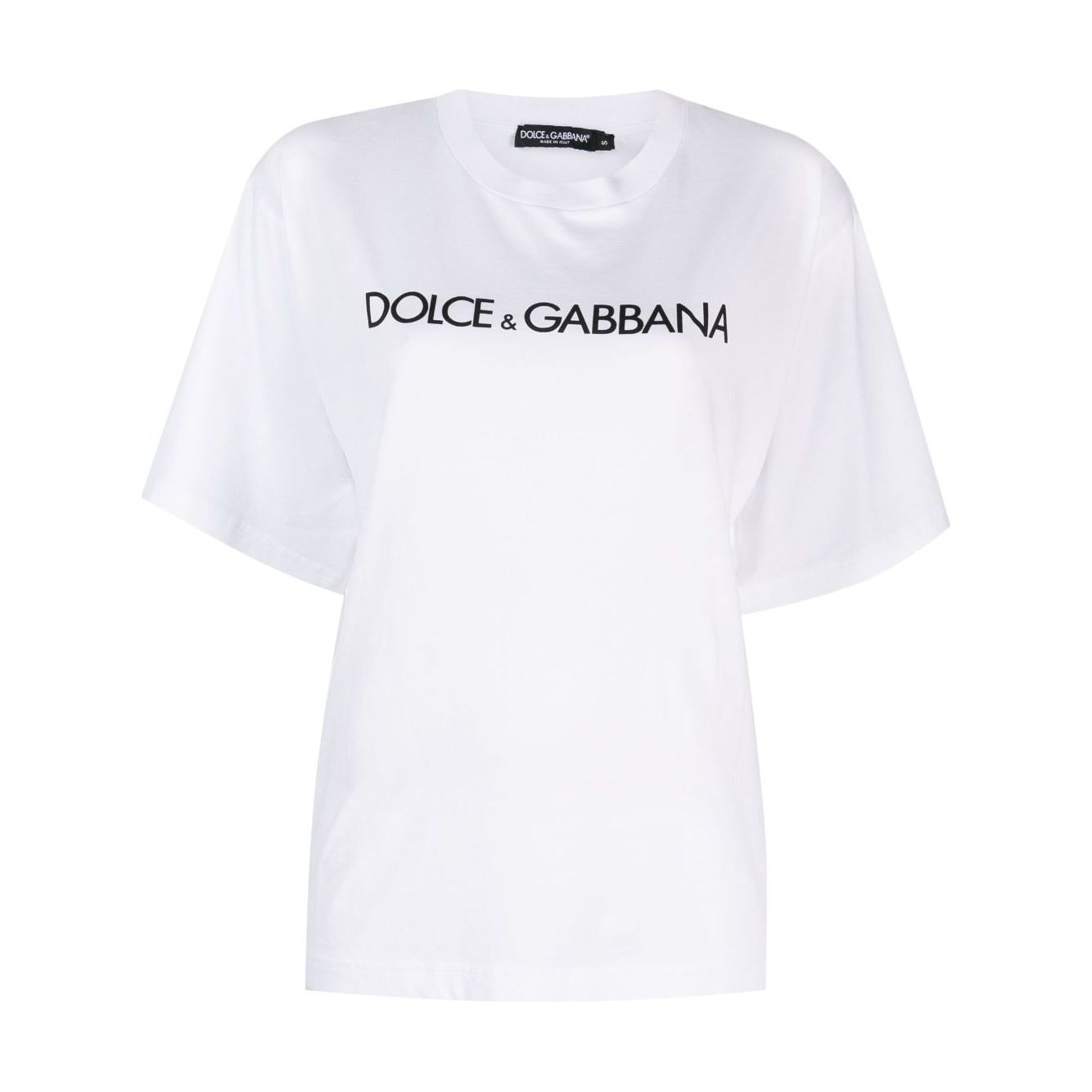 Dolce & Gabbana logo print cotton T-shirt Topwear Dolce & Gabbana White Smoke