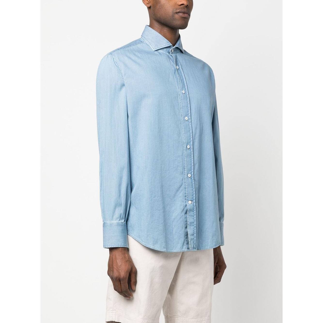 Brunello Cucinelli Shirts Clear Blue Shirts Brunello Cucinelli Lavender