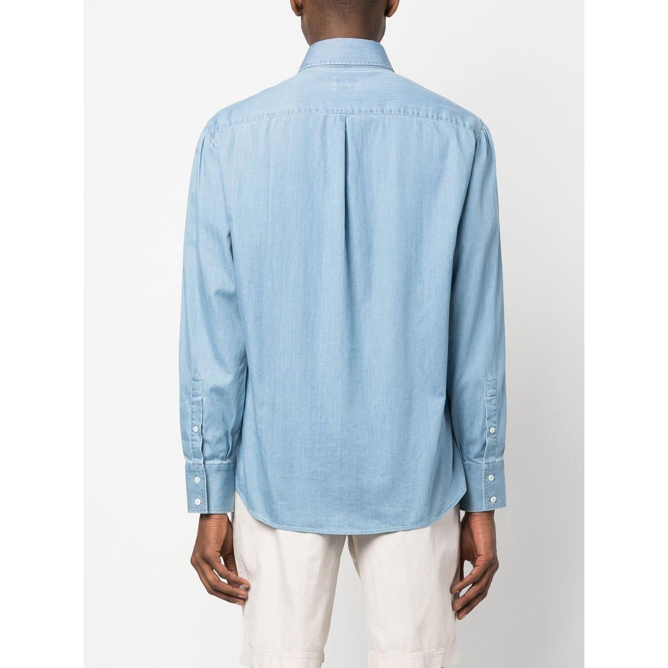 Brunello Cucinelli Shirts Clear Blue Shirts Brunello Cucinelli Light Gray