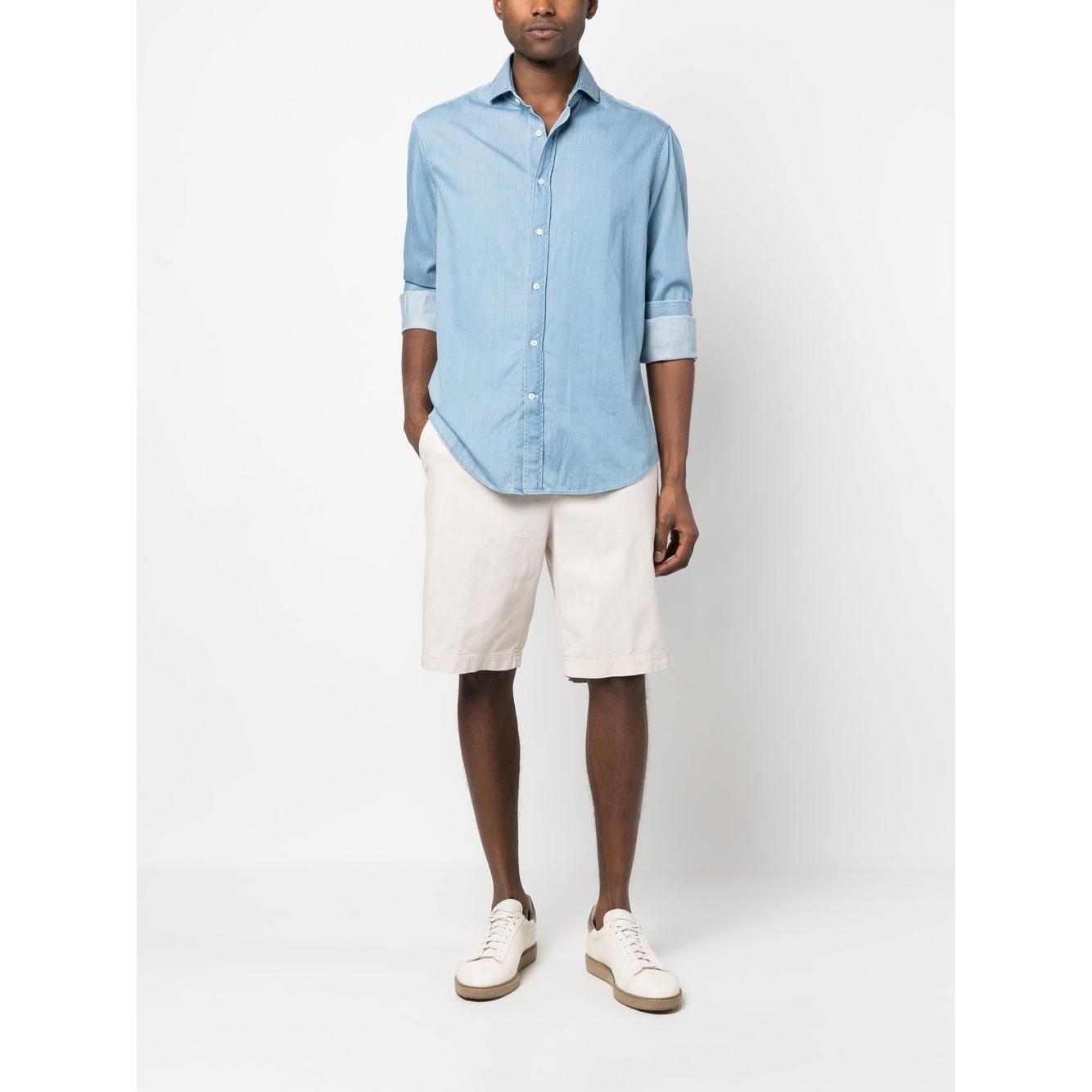 Brunello Cucinelli Shirts Clear Blue Shirts Brunello Cucinelli Lavender