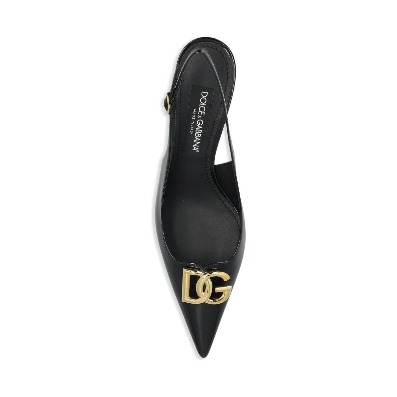 Dolce & Gabbana 60mm DG-logo slingback pumps Medium Heel Dolce & Gabbana Dark Slate Gray