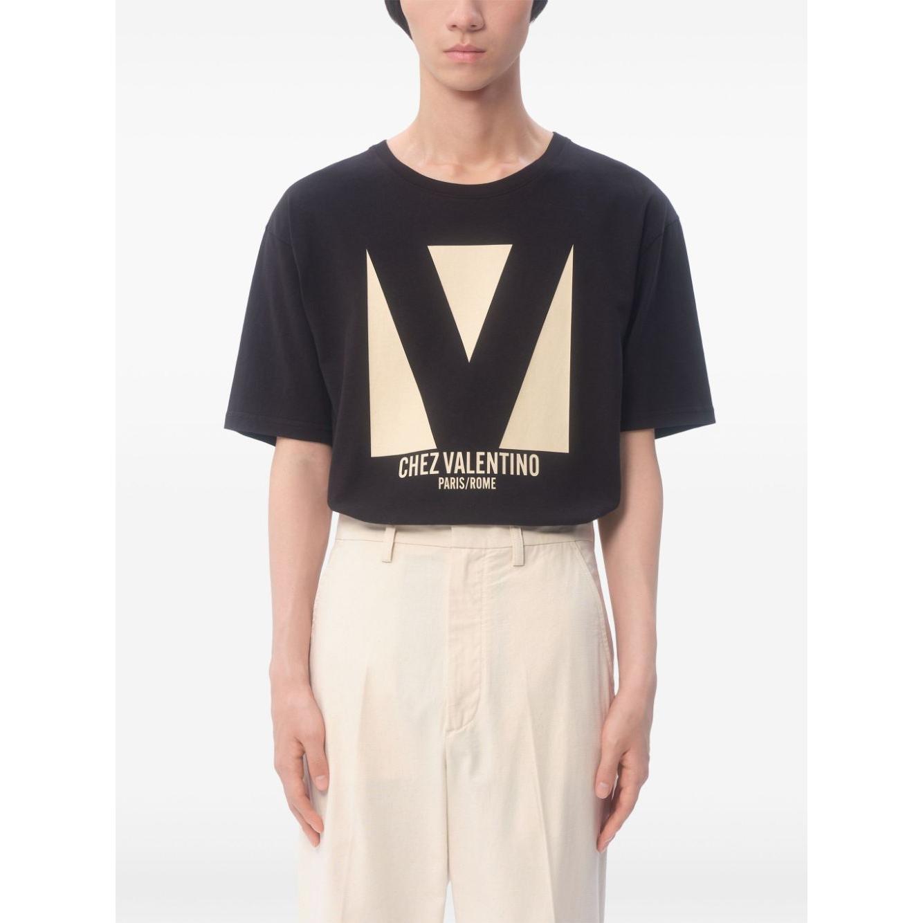 Valentino T-shirts and Polos Black Topwear Valentino Dark Slate Gray