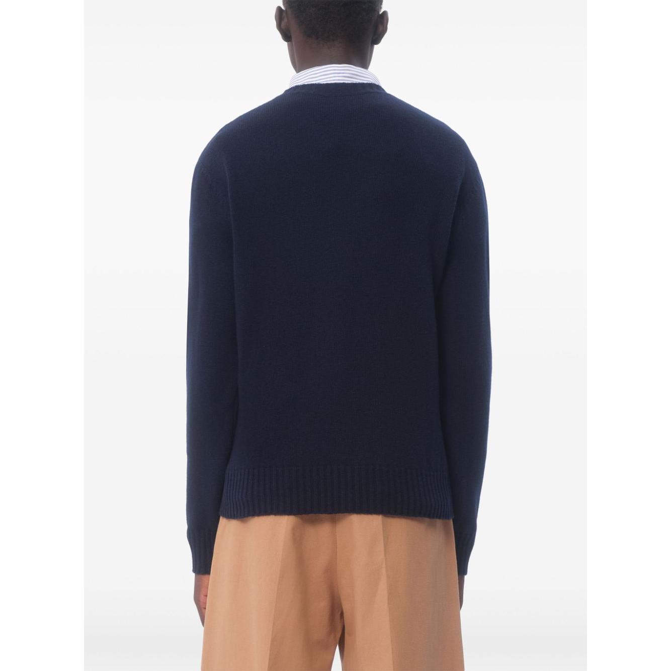 Valentino Sweaters Blue Topwear Valentino White Smoke