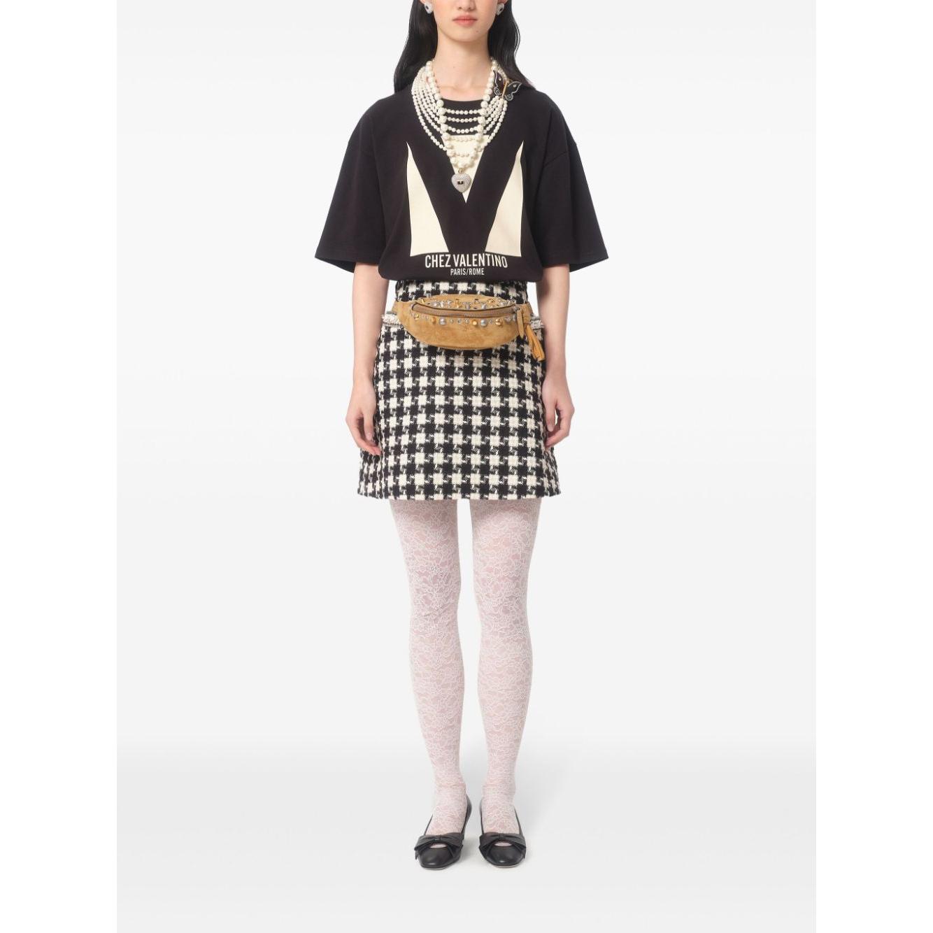 Valentino T-shirts and Polos Black Topwear Valentino White Smoke