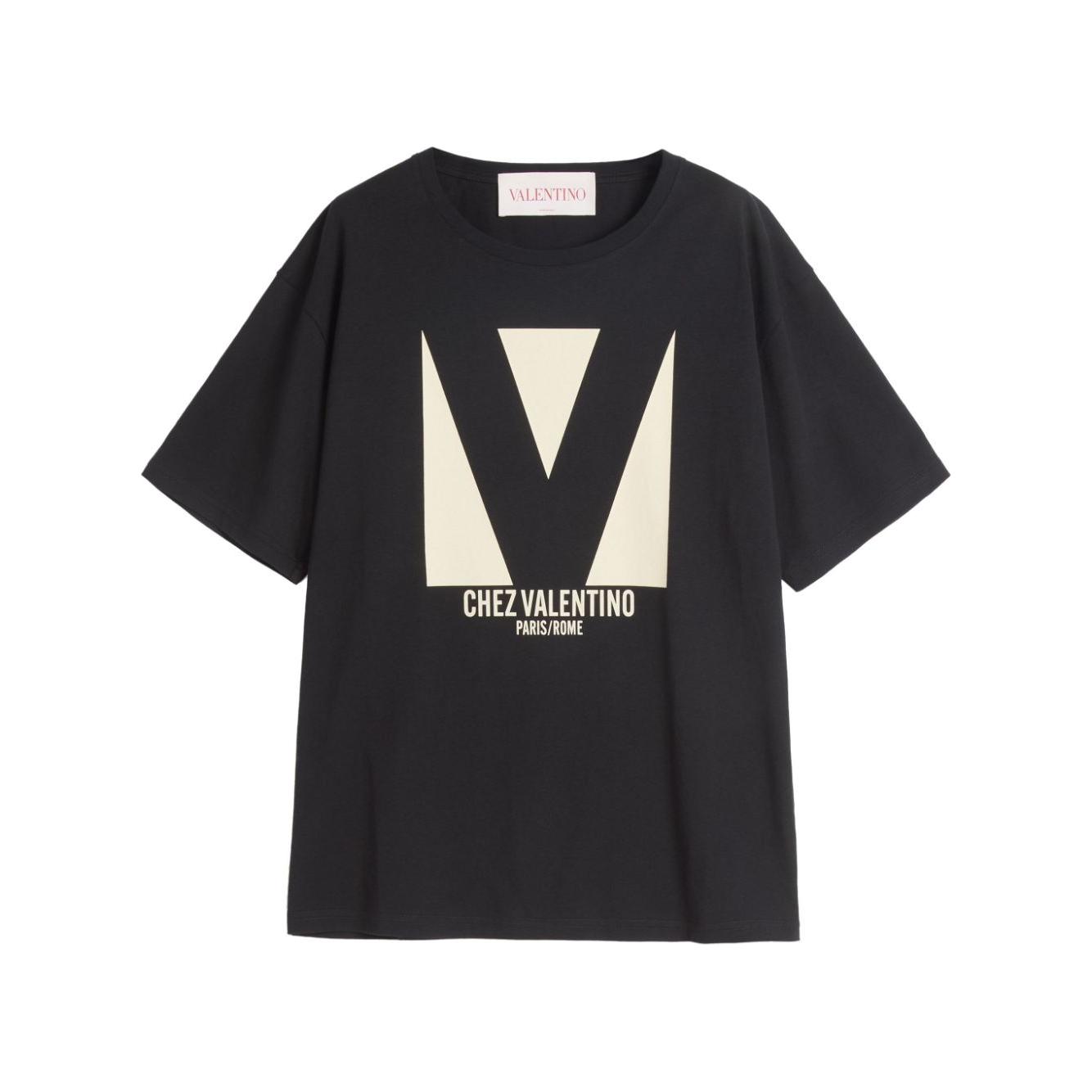 Valentino T-shirts and Polos Black Topwear Valentino Dark Slate Gray