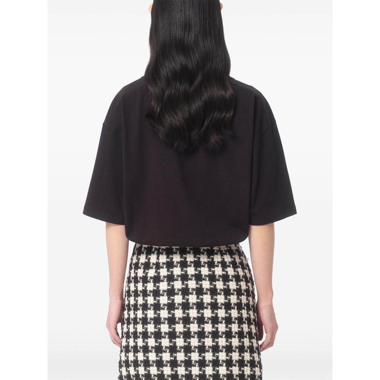 Valentino T-shirts and Polos Black Topwear Valentino White Smoke