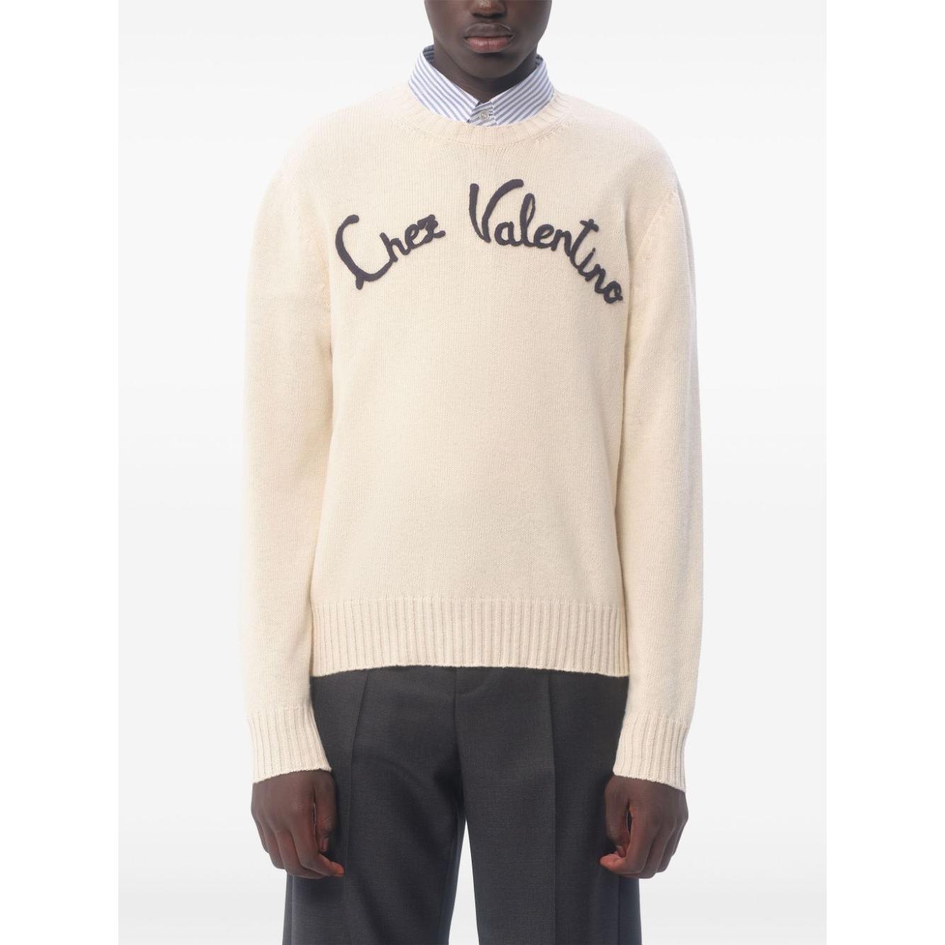 Valentino Sweaters White Topwear Valentino Beige
