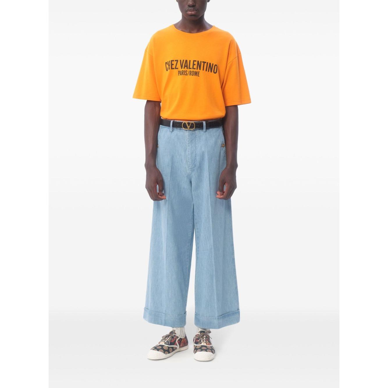 Valentino T-shirts and Polos Orange Topwear Valentino Lavender
