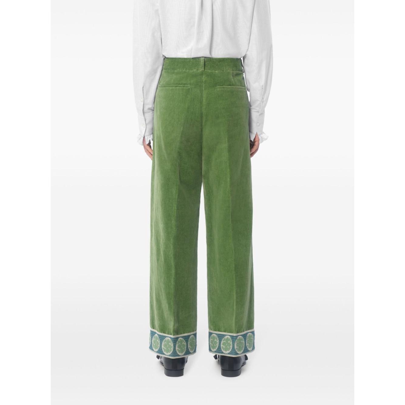 Valentino Trousers Green Trousers Valentino Dark Olive Green