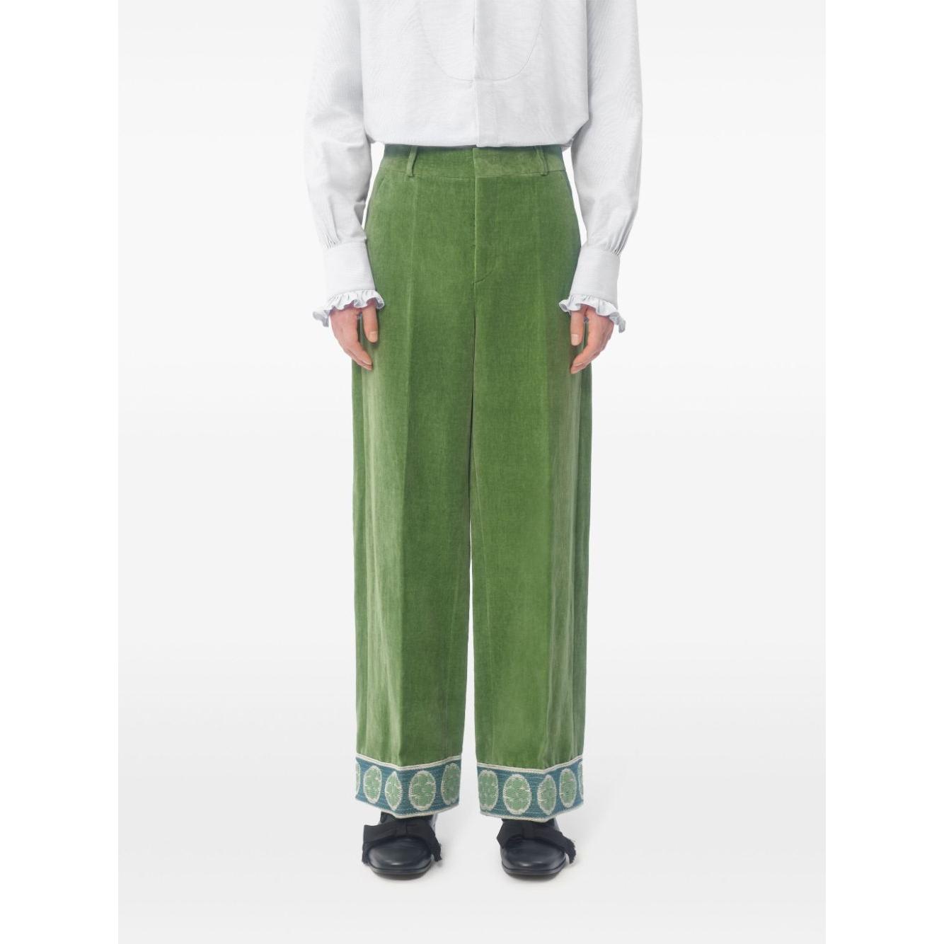 Valentino Trousers Green Trousers Valentino Dark Olive Green