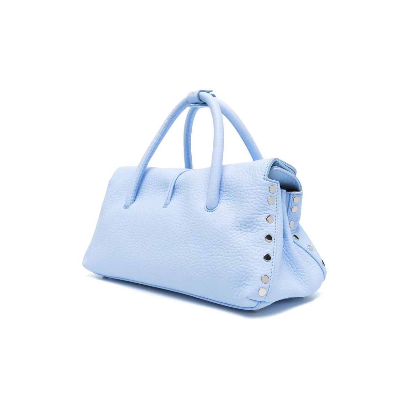 Zanellato Dotto small bag in hammered leather Handbag Zanellato Powder Blue