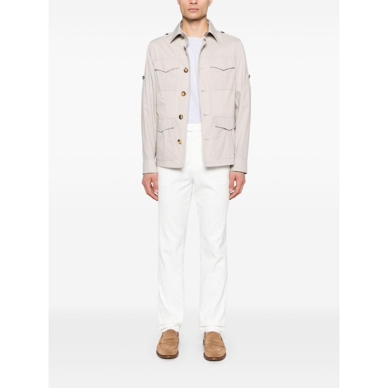 Brunello Cucinelli Jackets Beige Jackets Brunello Cucinelli White Smoke