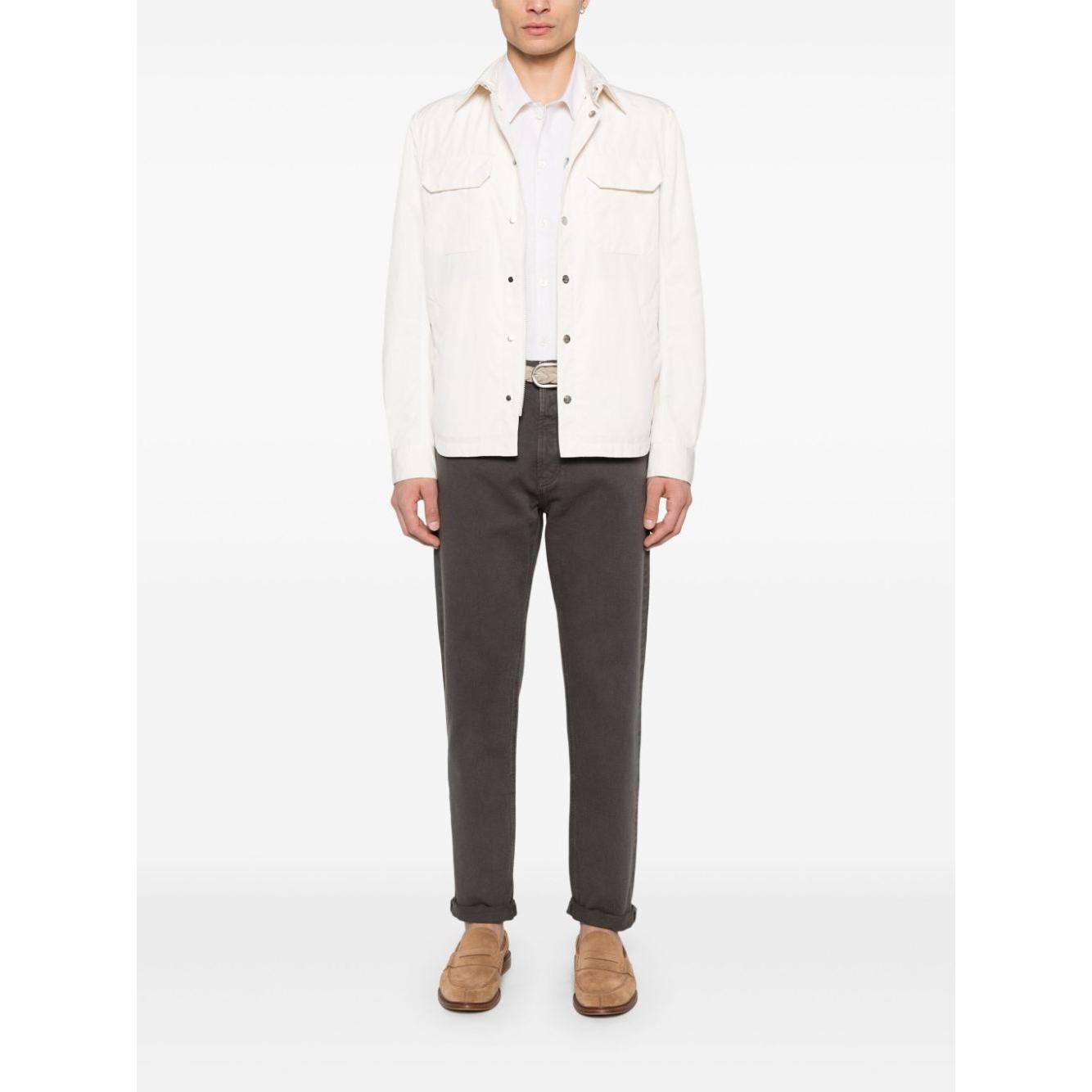 Brunello Cucinelli Shirts Beige Shirts Brunello Cucinelli White Smoke