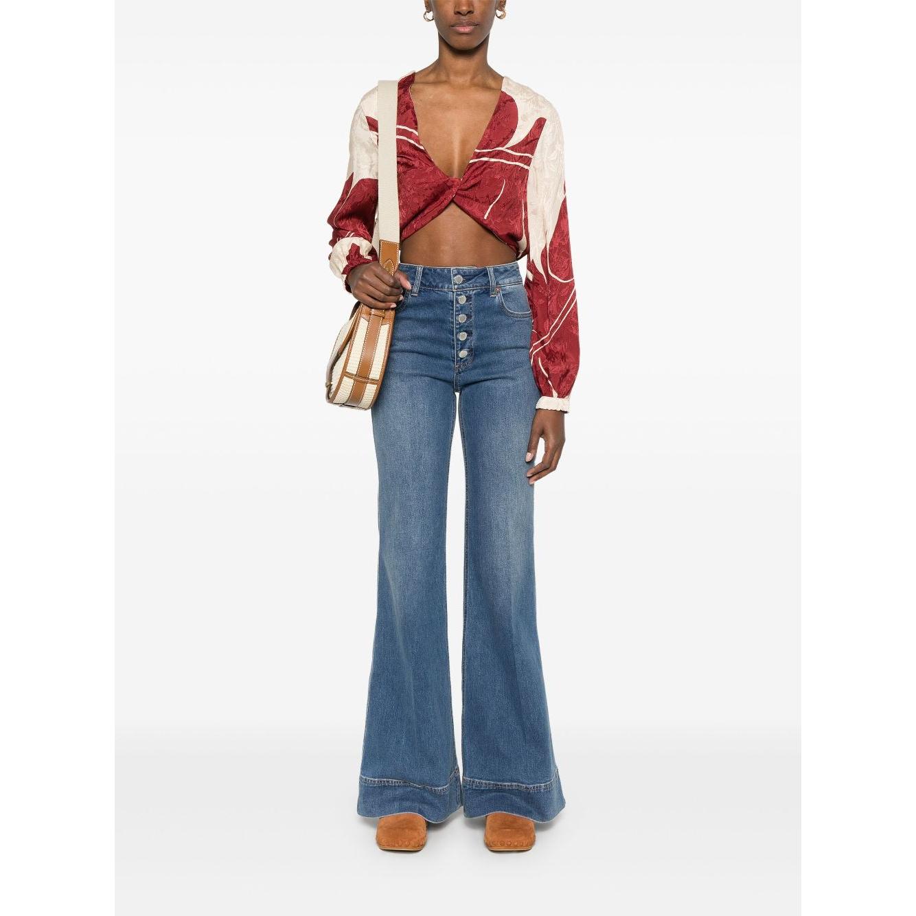 Alice + Olivia Jeans Blue Jeans Alice + Olivia White Smoke