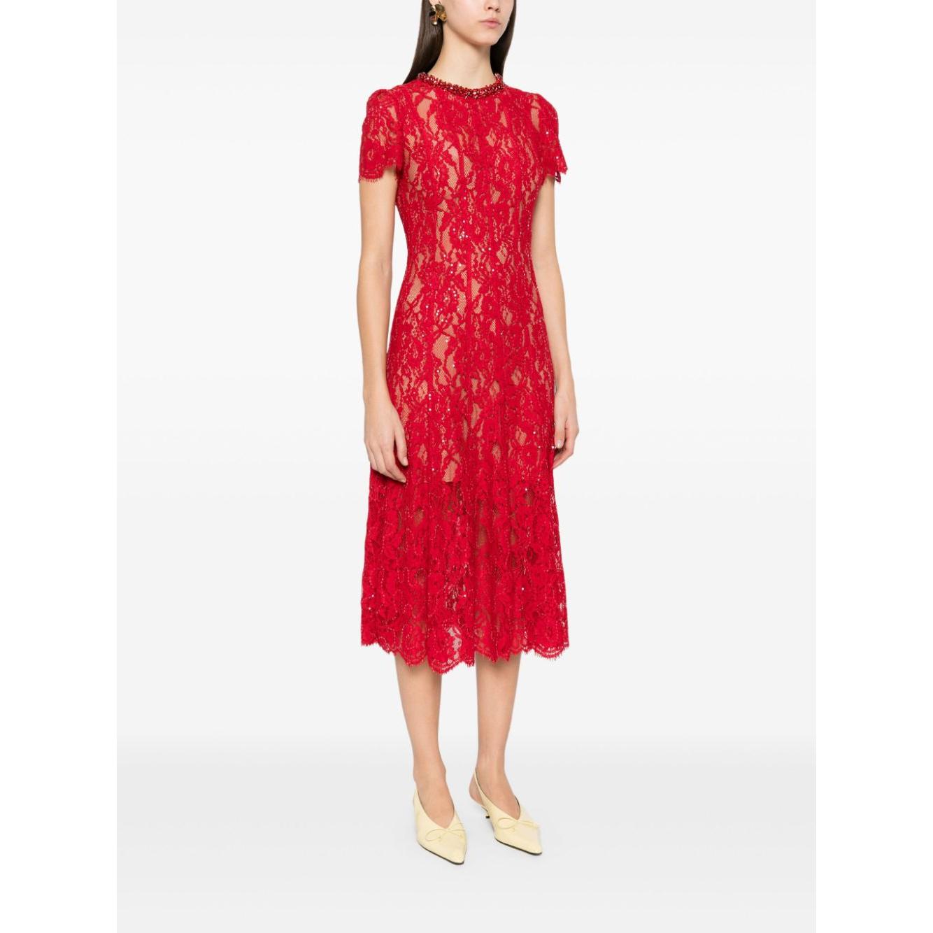Self-Portrait lace midi dress Dresses Self-Portrait White Smoke