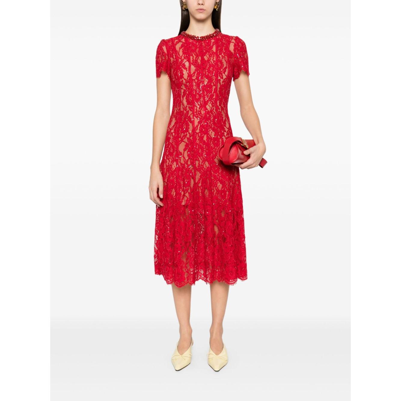 Self-Portrait lace midi dress Dresses Self-Portrait White Smoke