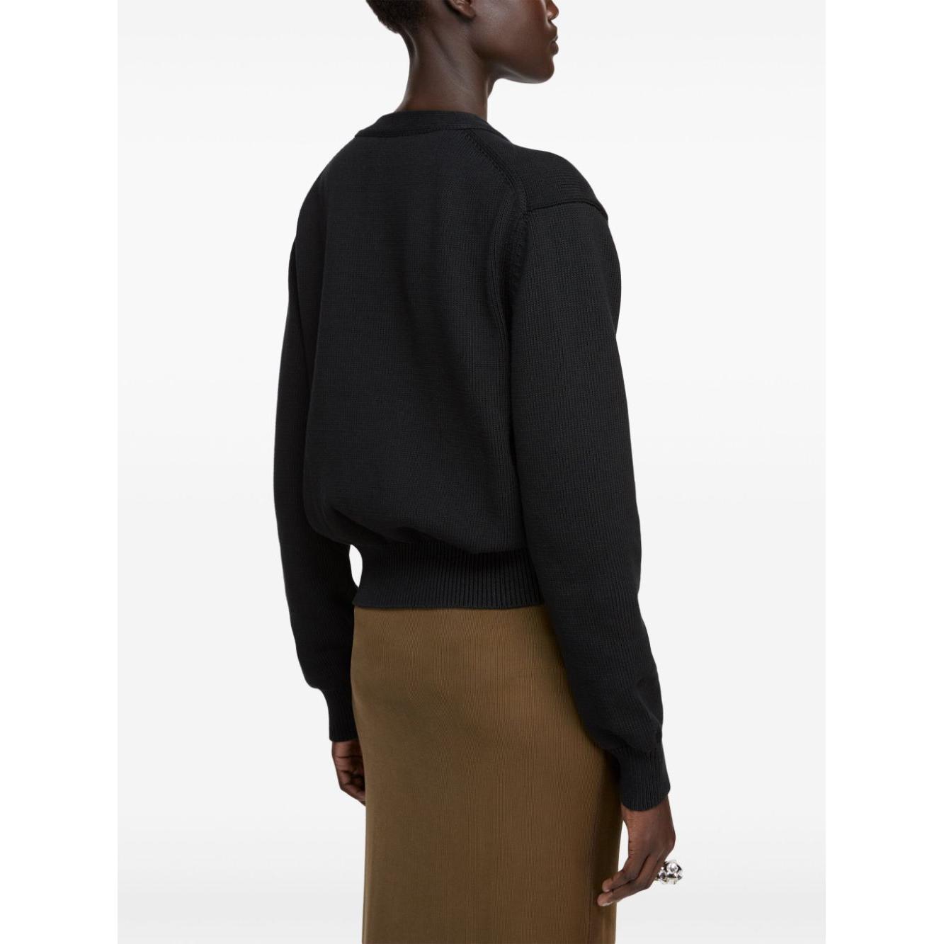 Acne cardigan with appliqué Topwear Acne White Smoke