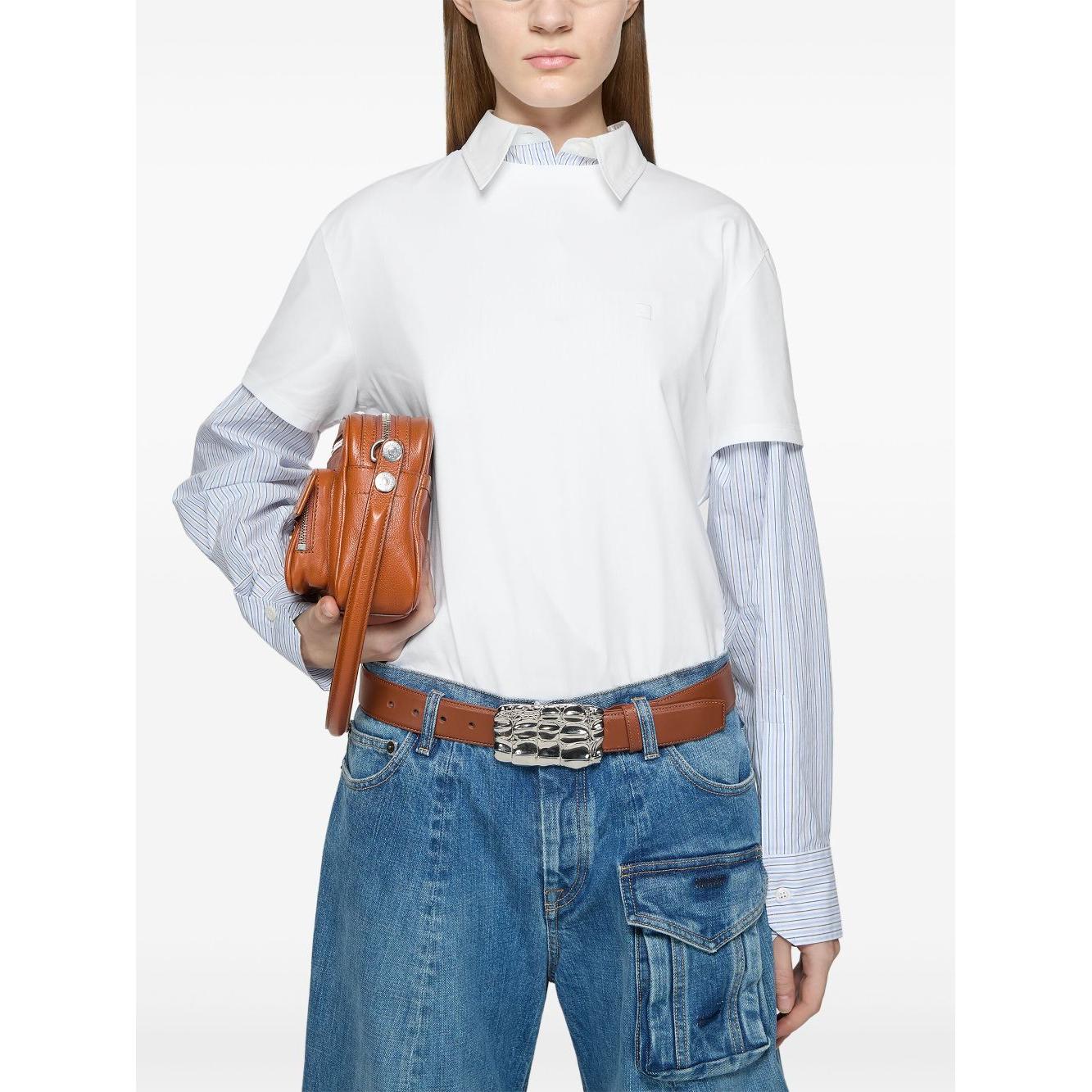 Acne T-shirt regular fit Topwear Acne Dark Slate Blue