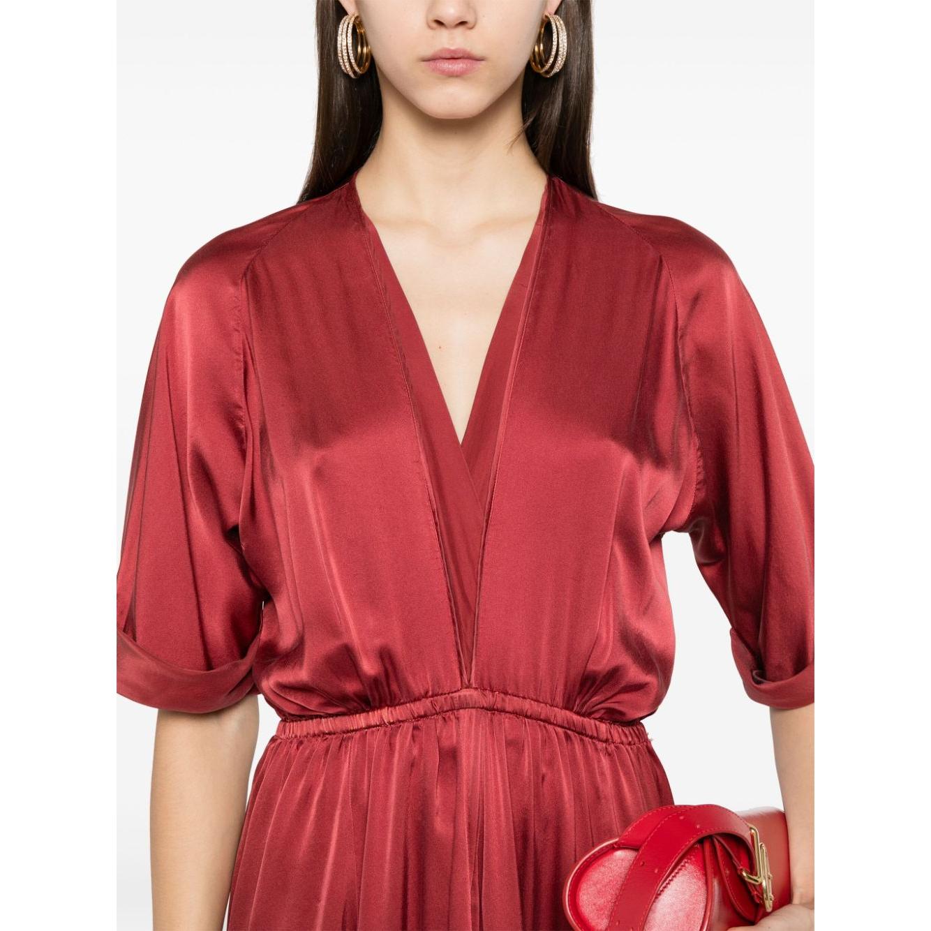Forte Forte silk long dress Dresses Forte Forte Maroon