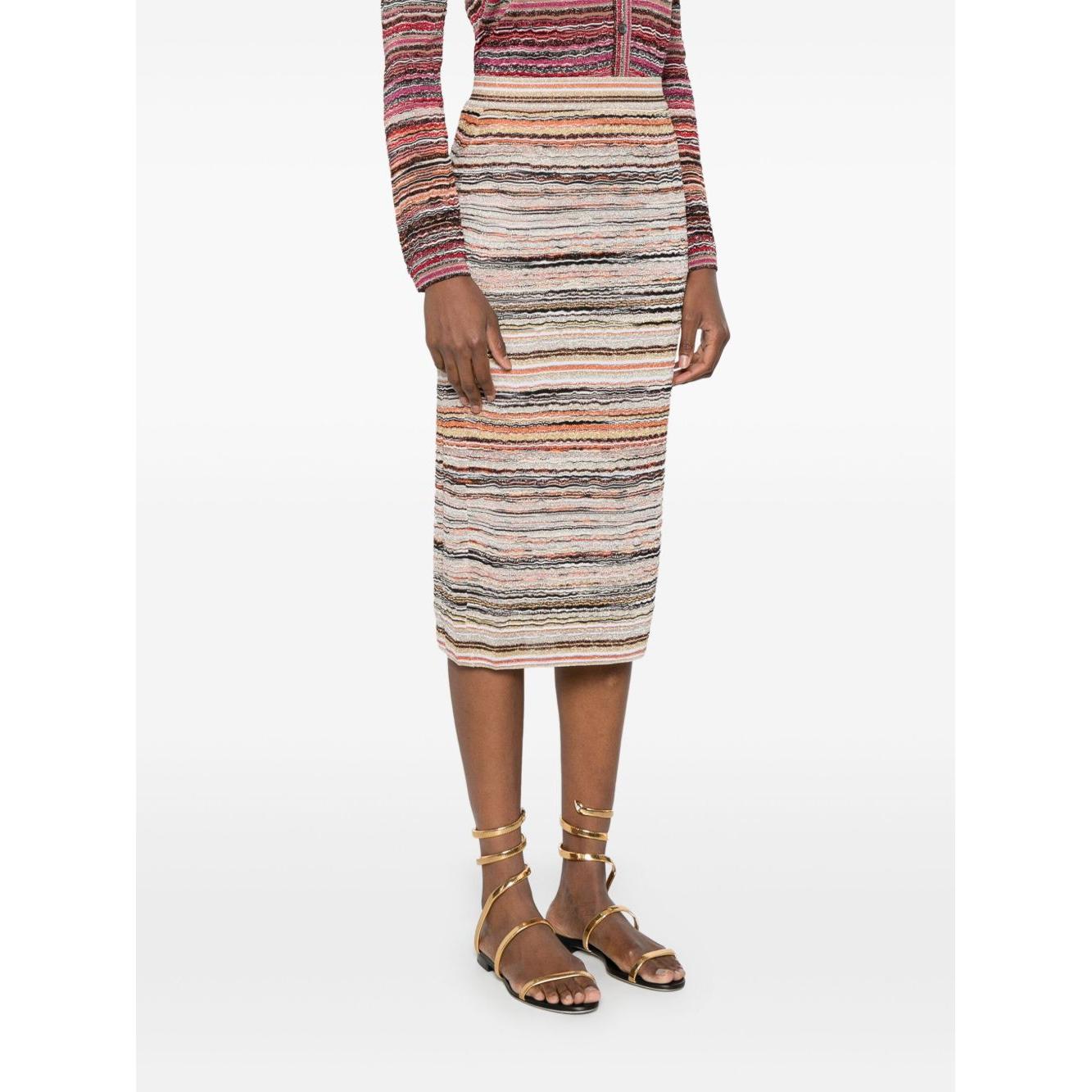Missoni Midi Lamé Skirt Skirts Missoni White Smoke