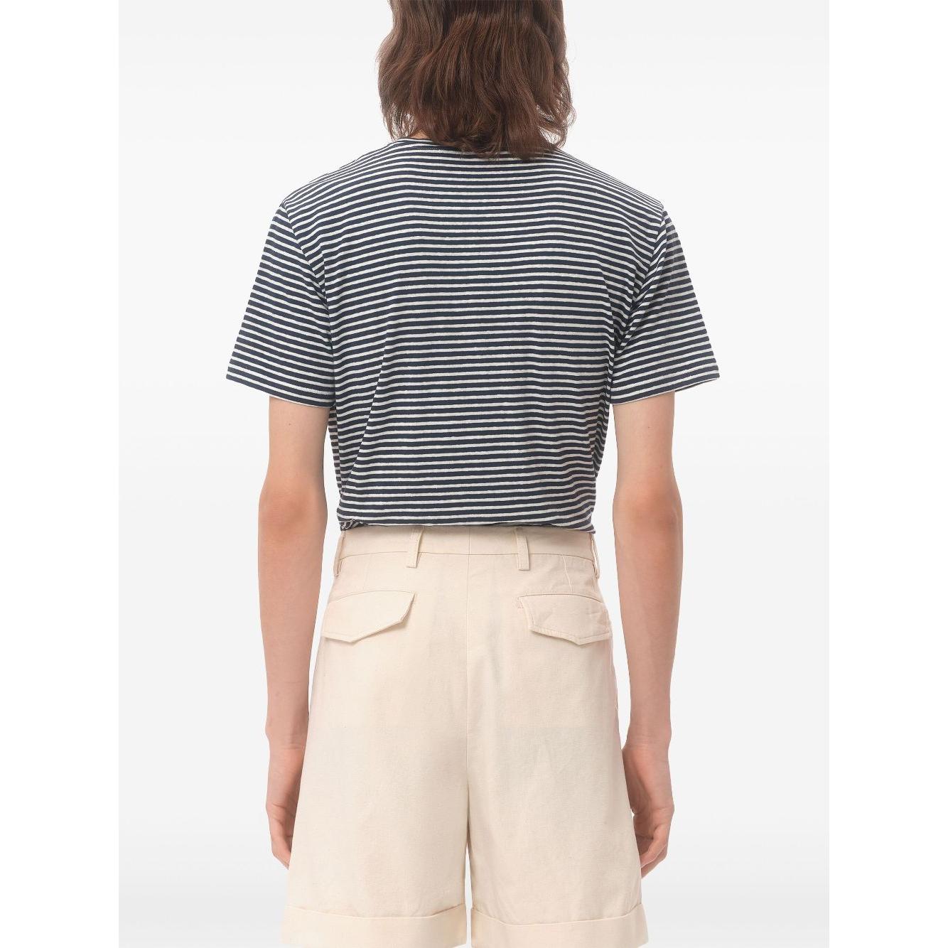 Valentino Chez Valentino striped jersey T-shirt Topwear Valentino Dark Slate Gray