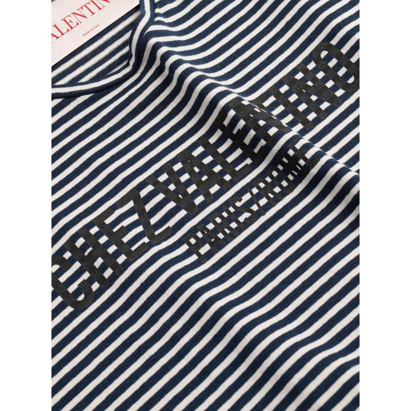 Valentino Chez Valentino striped jersey T-shirt Topwear Valentino Light Gray