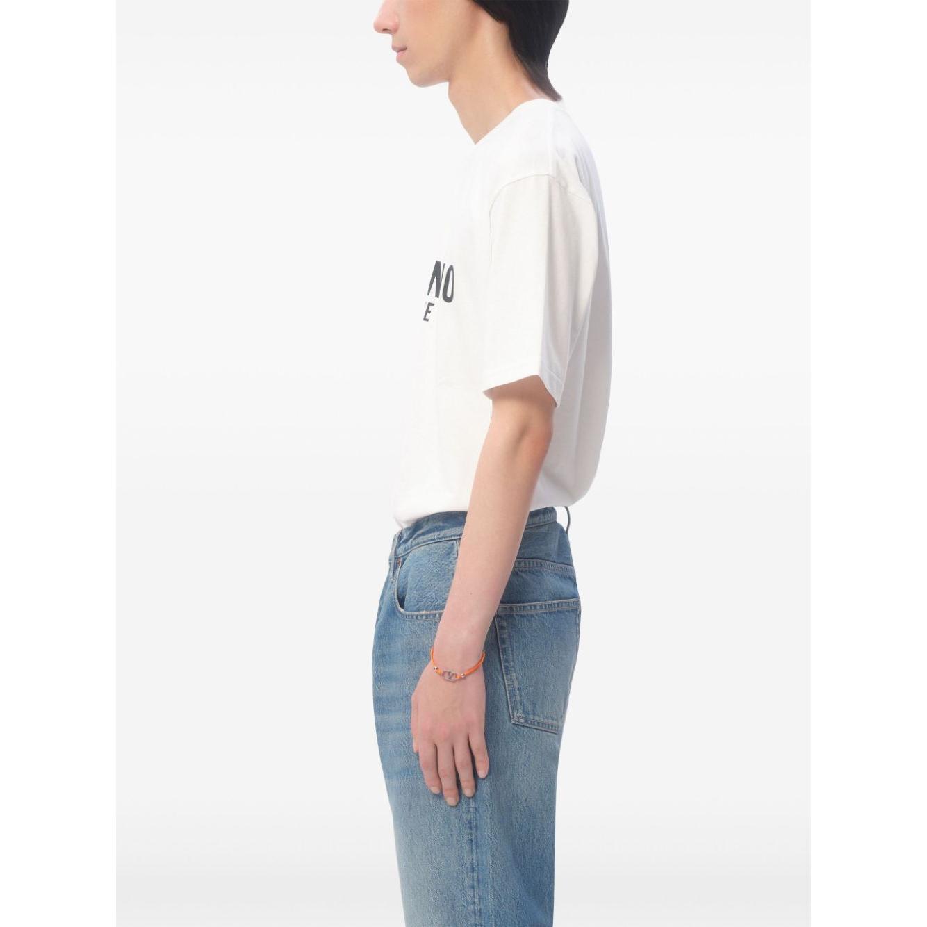 Valentino Chez Valentino-Print T-shirt Topwear Valentino White Smoke