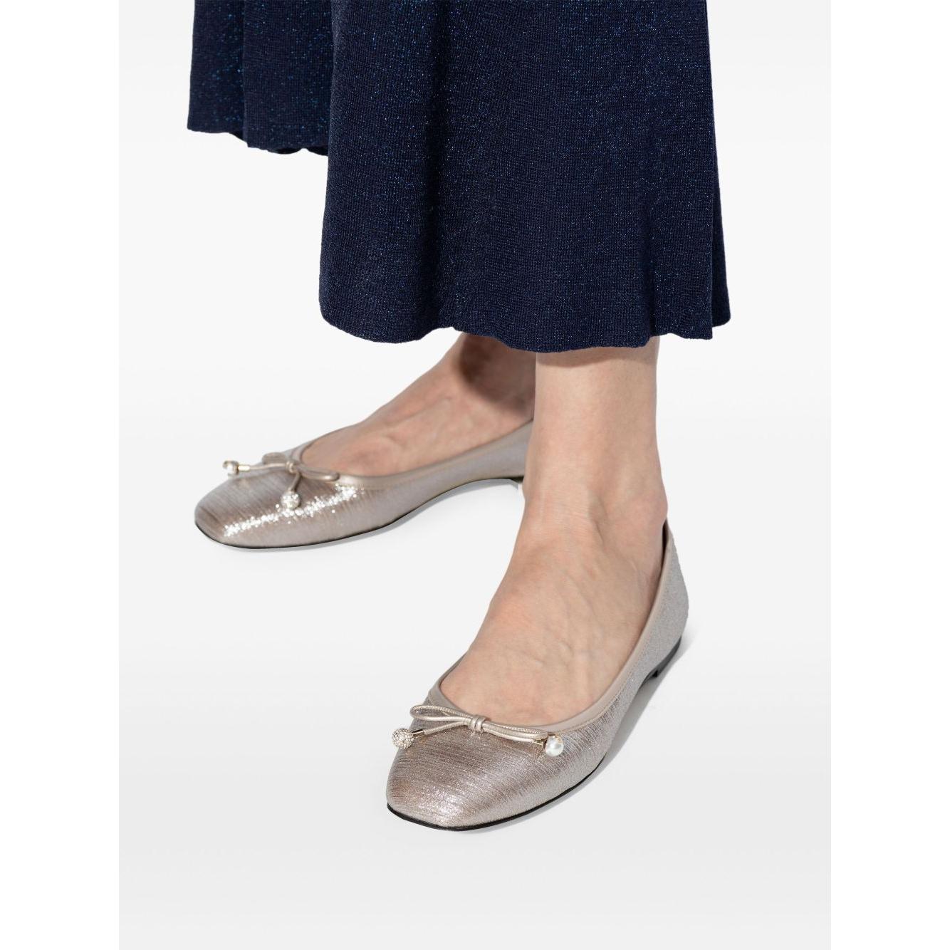 Jimmy Choo Elme Flat with Pearl embellishment Flat Shoes Jimmy Choo Black