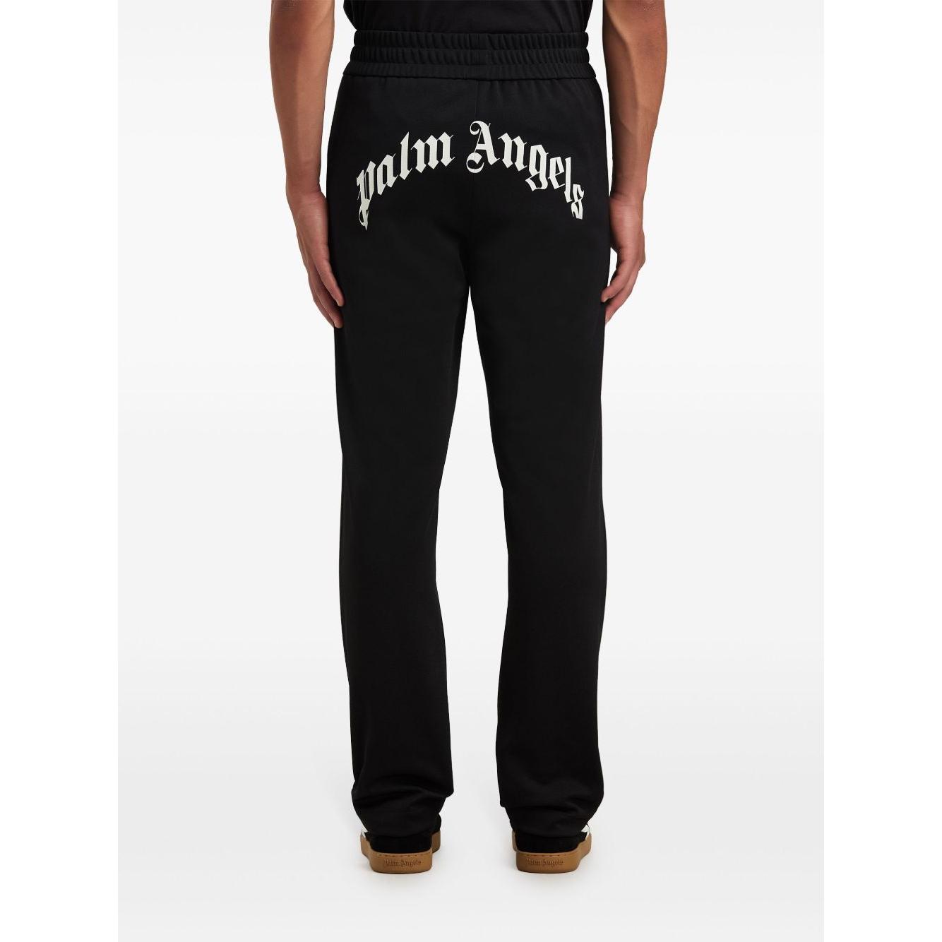 Palm Angels curved logo track pants Trousers Palm Angels White Smoke